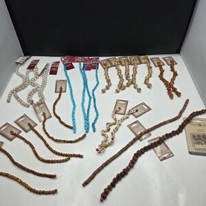 Natural Elegance Bead Gallery Mixed Lot Shell Wood Glass Resin Jewelry Making